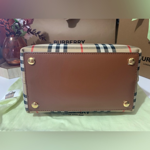 Burberry Calfskin Mini Vintage Check Triple Stud Belt Bag - Picture 12 of 16